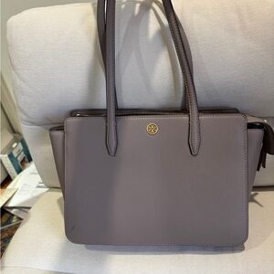 Tory Burch Taupe Leather Tote